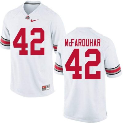 NCAA Ohio State Buckeyes Men's #42 Lloyd McFarquhar White Nike Football College Jersey GEM7545GK